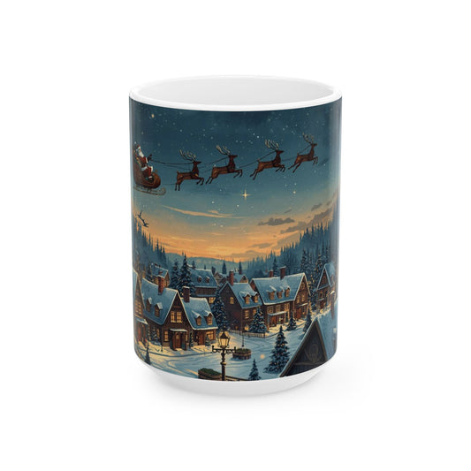 🎄 SLEIGH RIDE SERENADE MUG — 11oz/15oz WINTER VILLAGE MAGIC IN EVERY SIP! ☕❄️✨