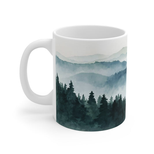 Misty Mountain Forest - 11oz Ceramic Coffee Mug
