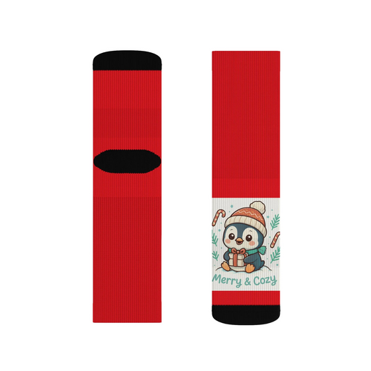 Penguin Christmas Socks - Cute Warmth!