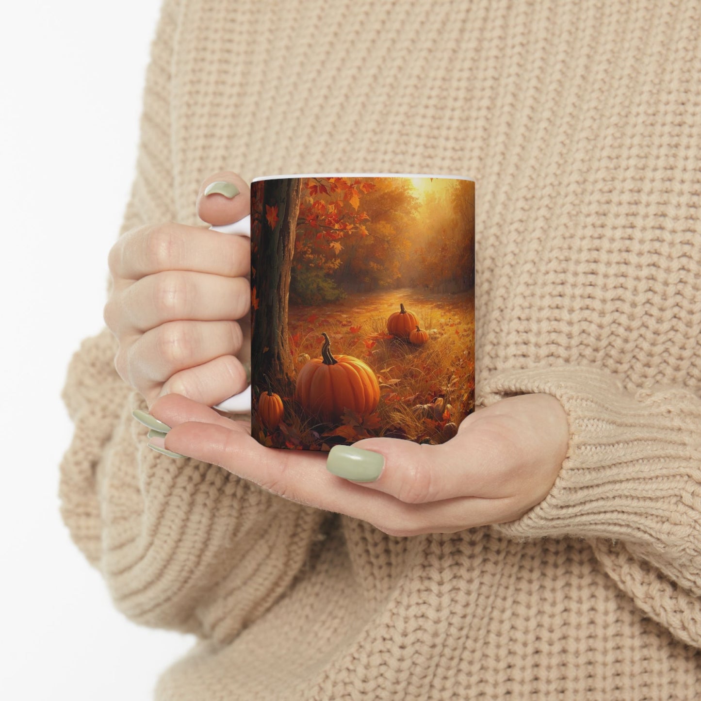 🍁 PUMPKIN LANE AUTUMN MUG – 11oz/15oz Cozy Fall Glow in Every Sip