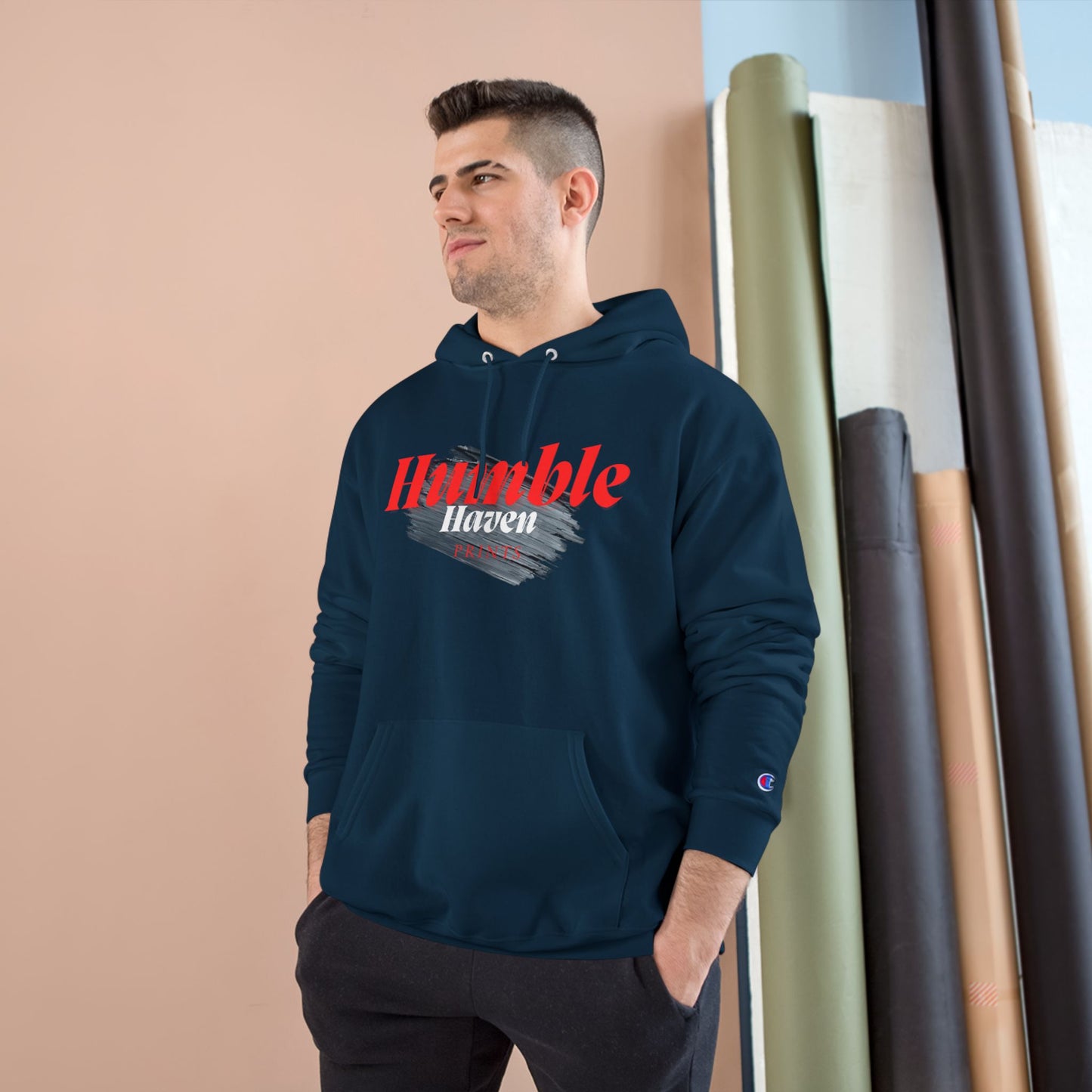 Humble Haven Brushstroke Champion Hoodie – Premium Cozy Streetwear (5 Colors)