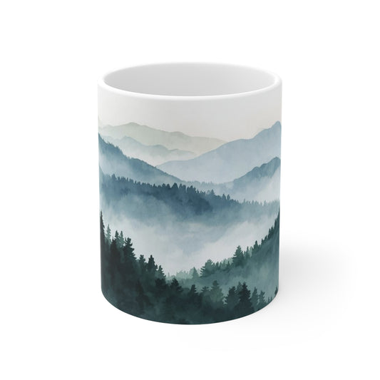 Misty Mountain Forest - 11oz Ceramic Coffee Mug