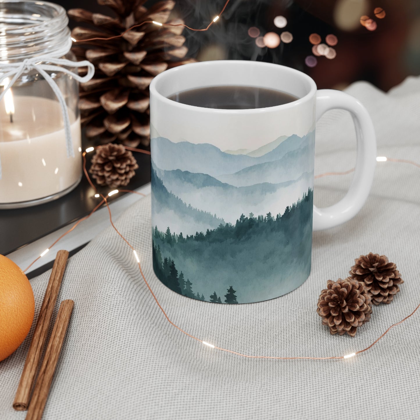 Misty Mountain Forest - 11oz Ceramic Coffee Mug