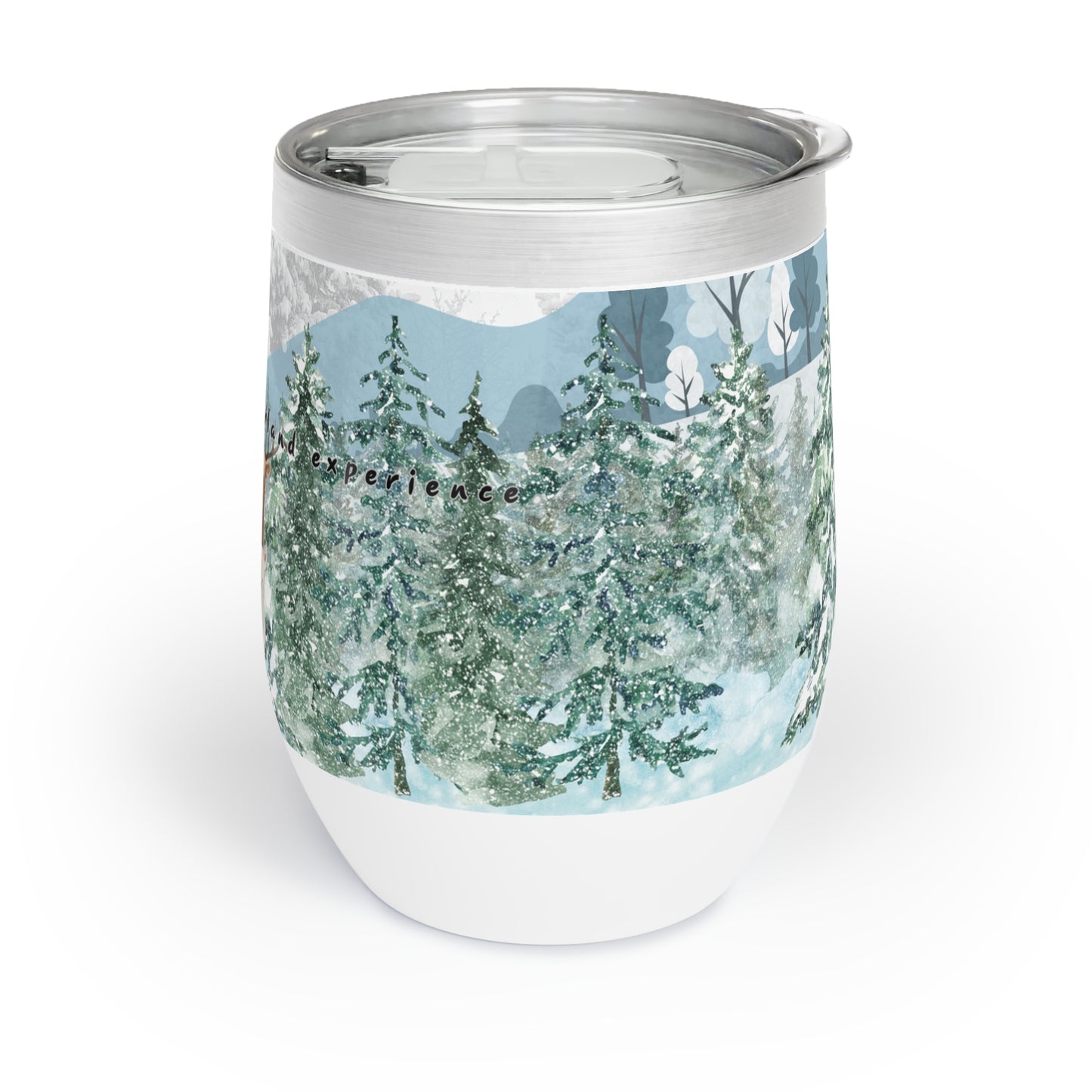 Winter Wonderland Animal Tumbler – 12oz Stainless Steel Insulated Cup with Slide Lid