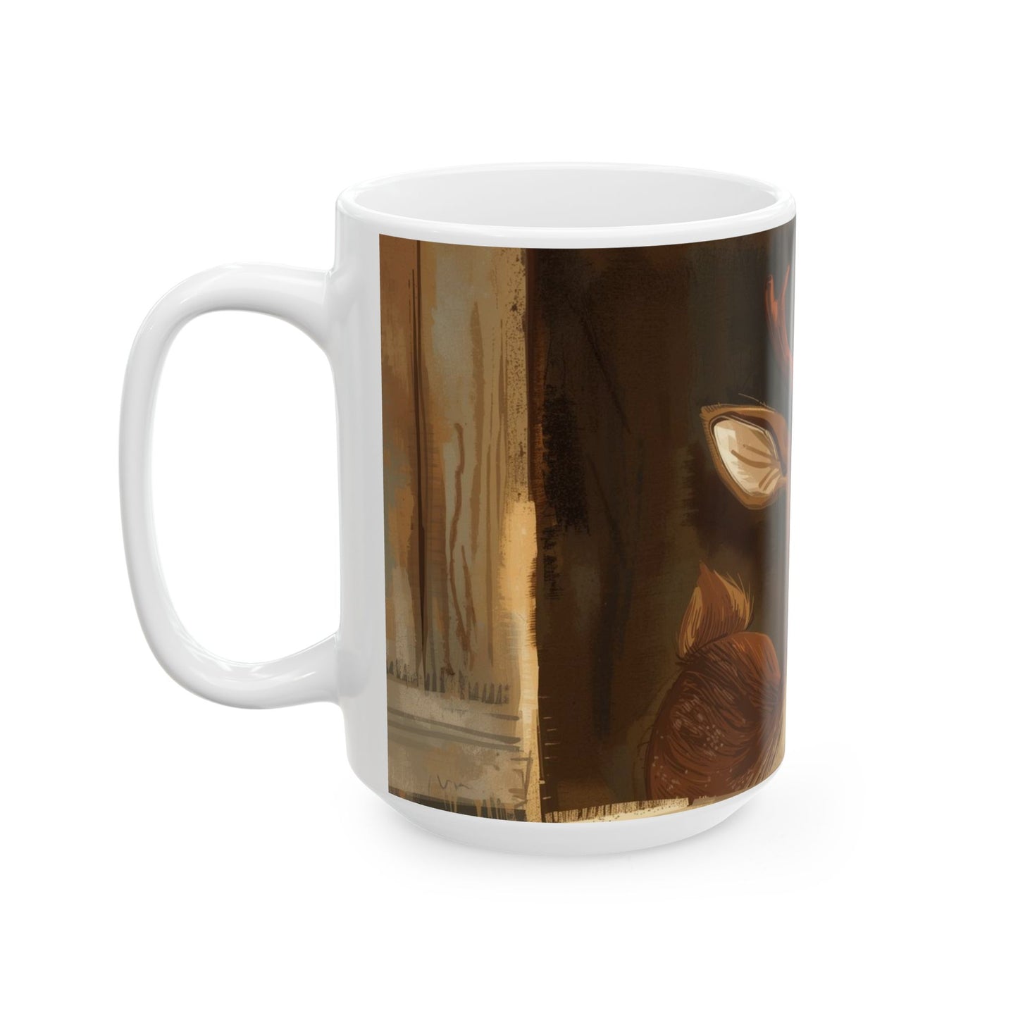 🎄 Rudolph The Red Noised Reindeer Mug 🦌 — Cute Red-Nosed Holiday Ceramic Coffee Cup (11oz & 15oz)