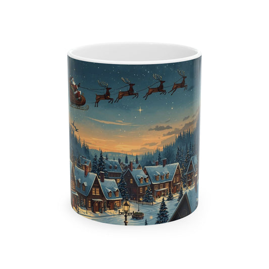 🎄 SLEIGH RIDE SERENADE MUG — 11oz/15oz WINTER VILLAGE MAGIC IN EVERY SIP! ☕❄️✨