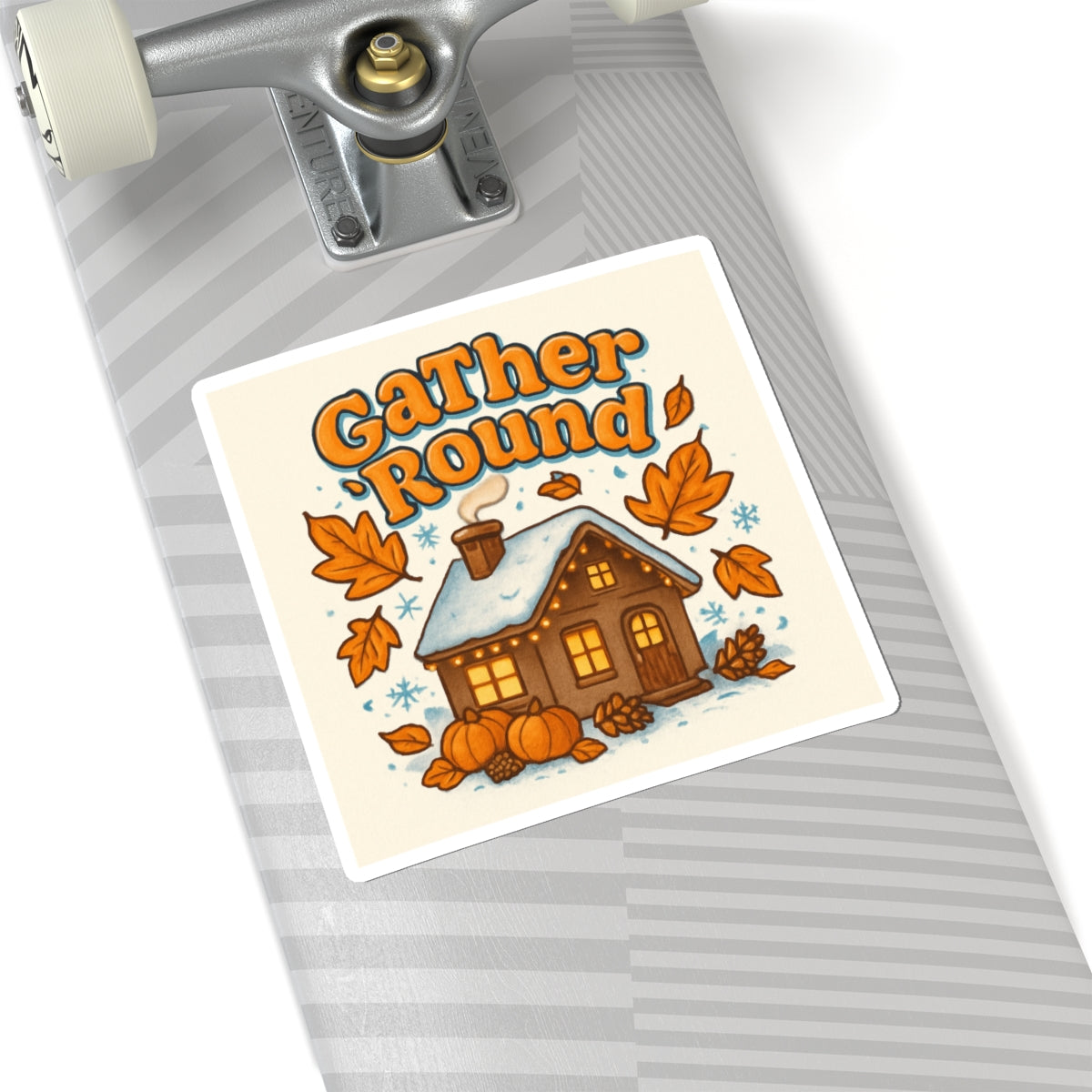 Cozy Autumn Gather Round Stickers - Perfect for Fall Decor or Gifts