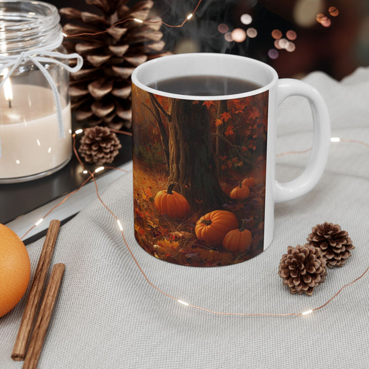 🍁 PUMPKIN LANE AUTUMN MUG – 11oz/15oz Cozy Fall Glow in Every Sip