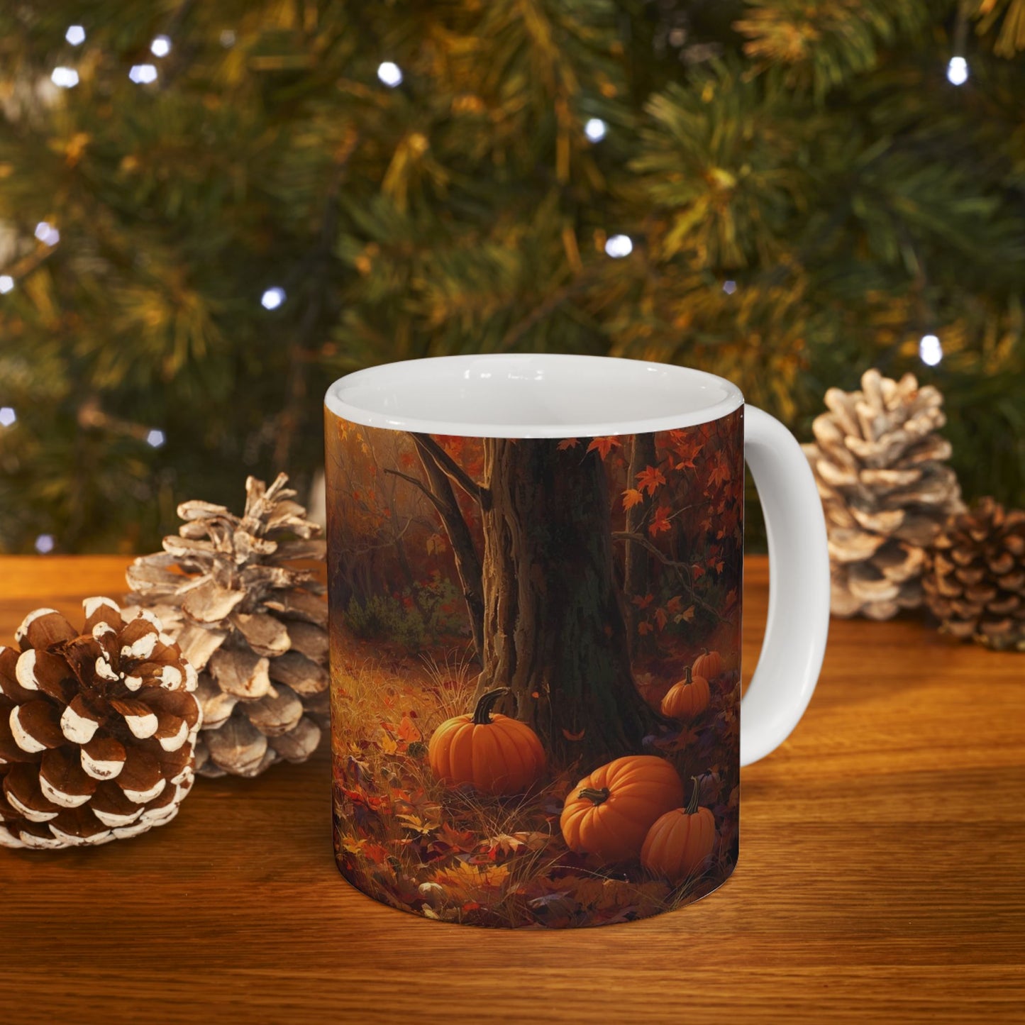 🍁 PUMPKIN LANE AUTUMN MUG – 11oz/15oz Cozy Fall Glow in Every Sip