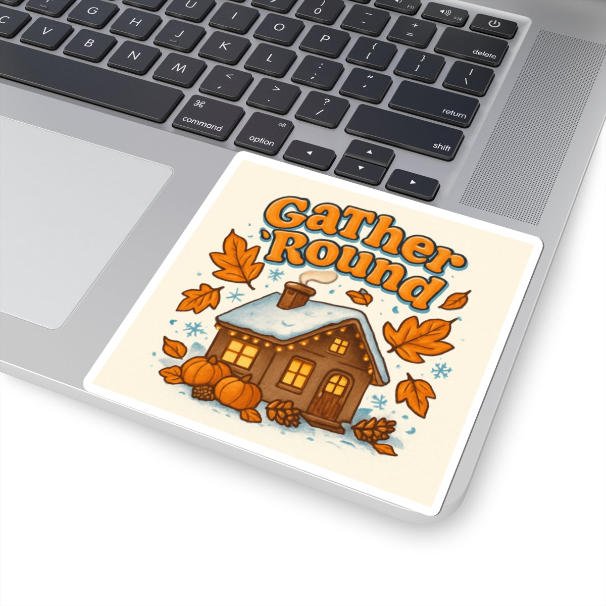 Cozy Autumn Gather Round Stickers - Perfect for Fall Decor or Gifts