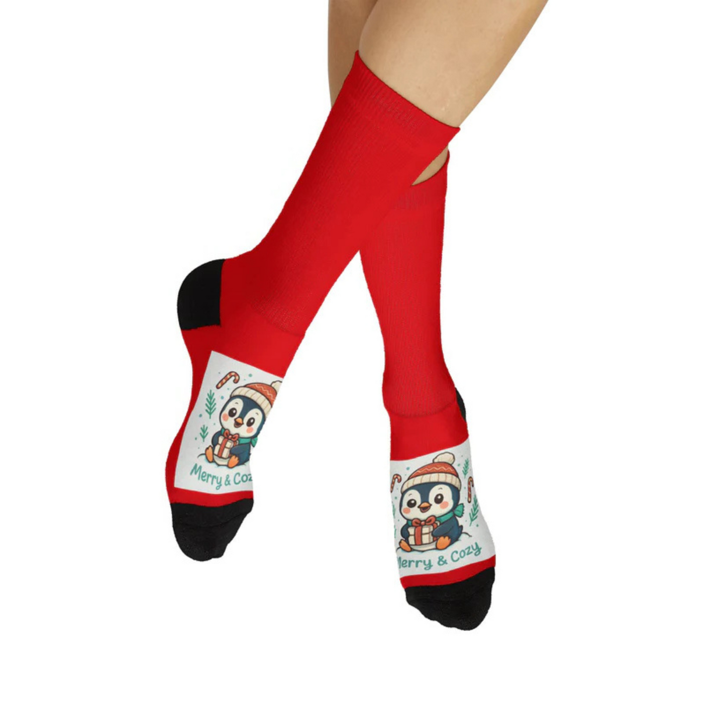 Penguin Christmas Socks - Cute Warmth!
